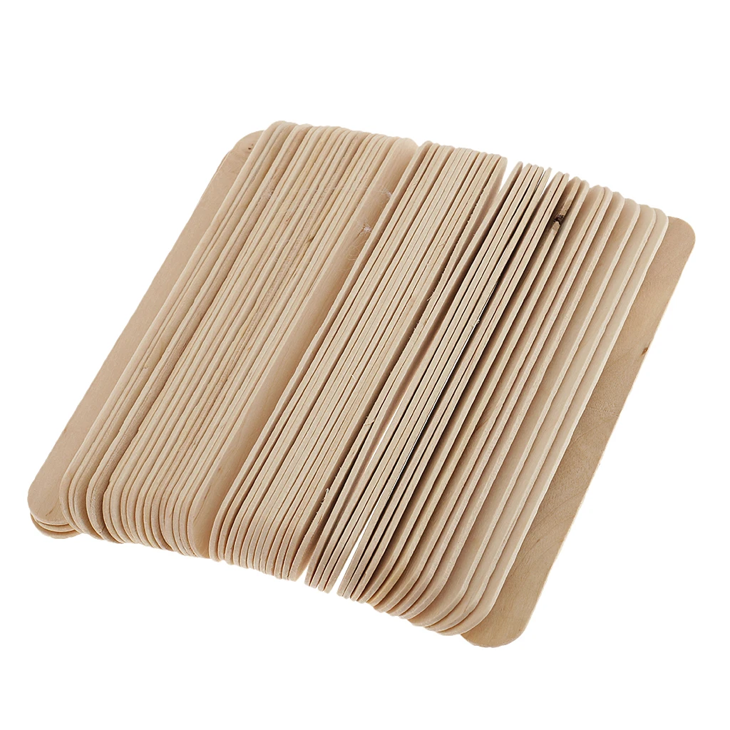 50x Large Wood Spatulas Wax Applicators Waxing Hair Removal Stick