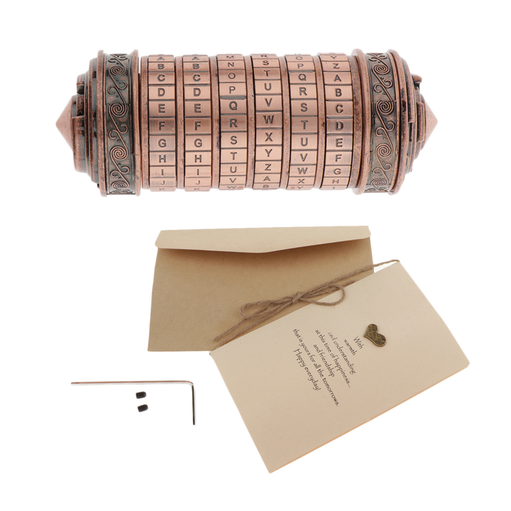 Da Vinci Lock Code with Gift Box Annversary Gift Letter Escape Password Props
