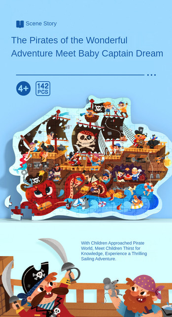 Pirates Jigsaw Puzzle - Piratas quebra-cabeça educação aventura