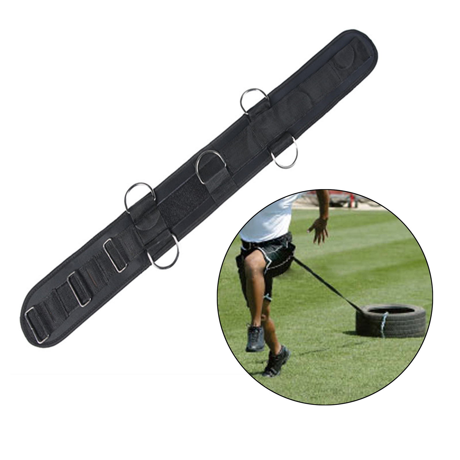 Fitness Waist Strap Adjustable Running Resistance Band with Rings Speed Agility Resistance Training for Cable Machines