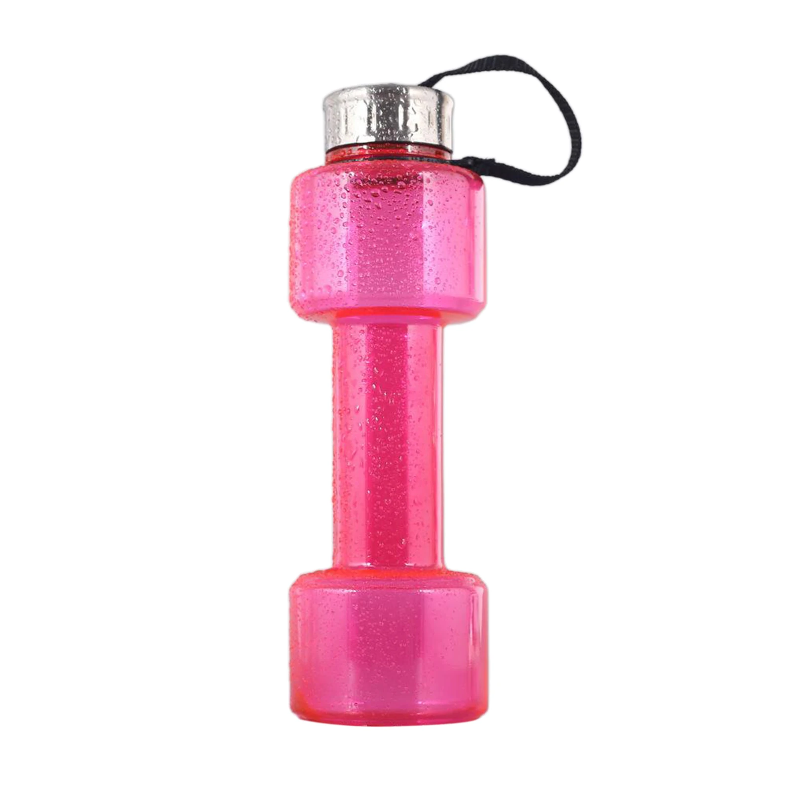 750ML Large Dumbbell Shaped Exercise Sport Water Bottle Fitness Gym Red
