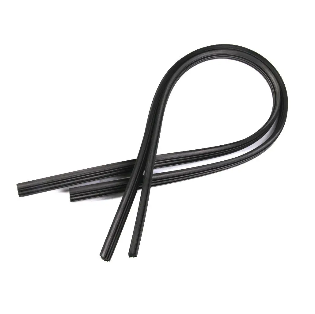 Universal Frameless Wiper Blade Rubber Strips Replacement Refill 6mm 28` Pack of 2 Soft Layer Design