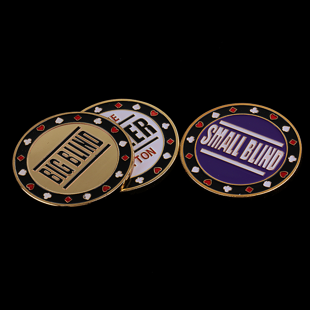 1 Dealer 1 Small Blind 1 Big Blind Poker Chip Set Poker Card Guard Protector