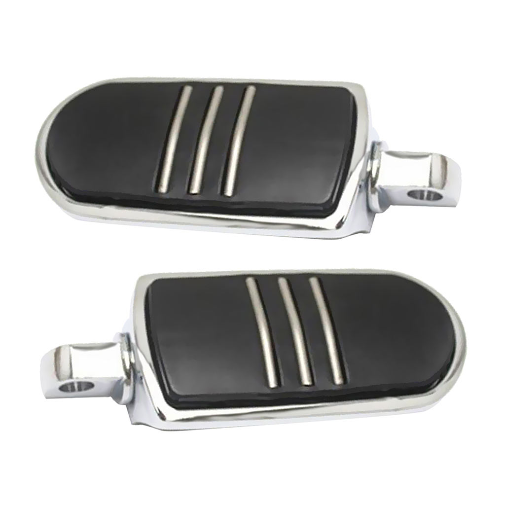 1 Pair Silver Rear Front Foot Pegs Pedals for Harley   
