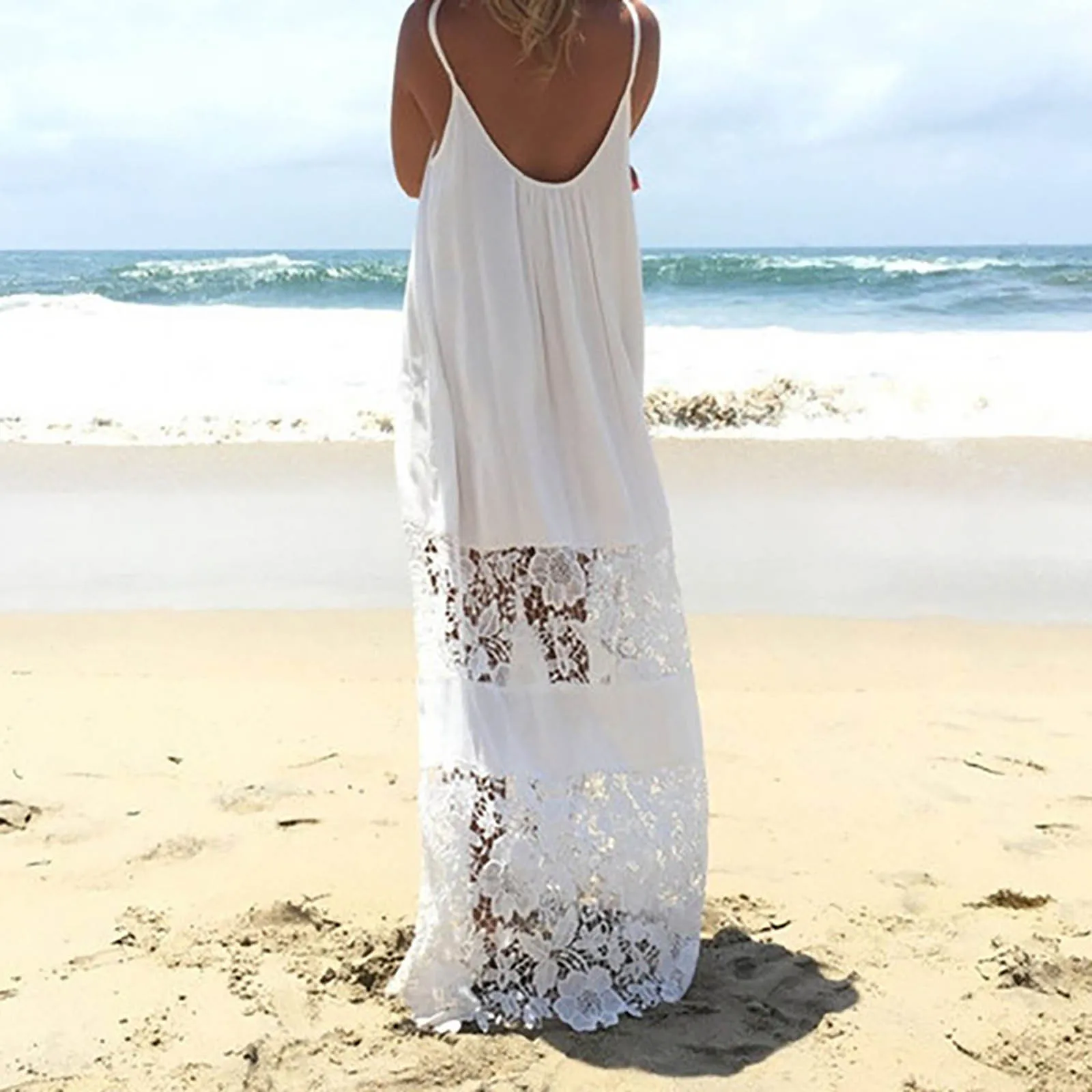 белое платье для пляжа