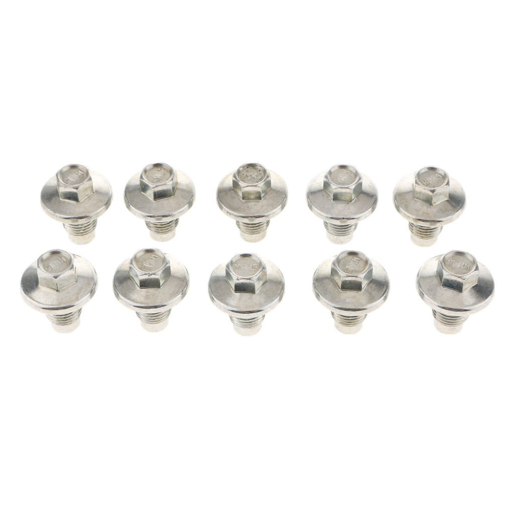 10x Engine Oil Pan Drain Plug Bolt & Rubber Gasket for Chrysler  for Jeep