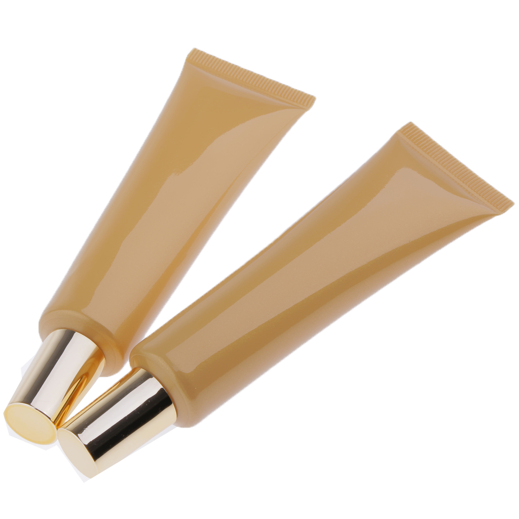 2pcs 40ml Empty Refillable Plastic Lip Gloss Body Balm Eye Gel Hand Cream Tubes Cosmetic Containers Bottles Set