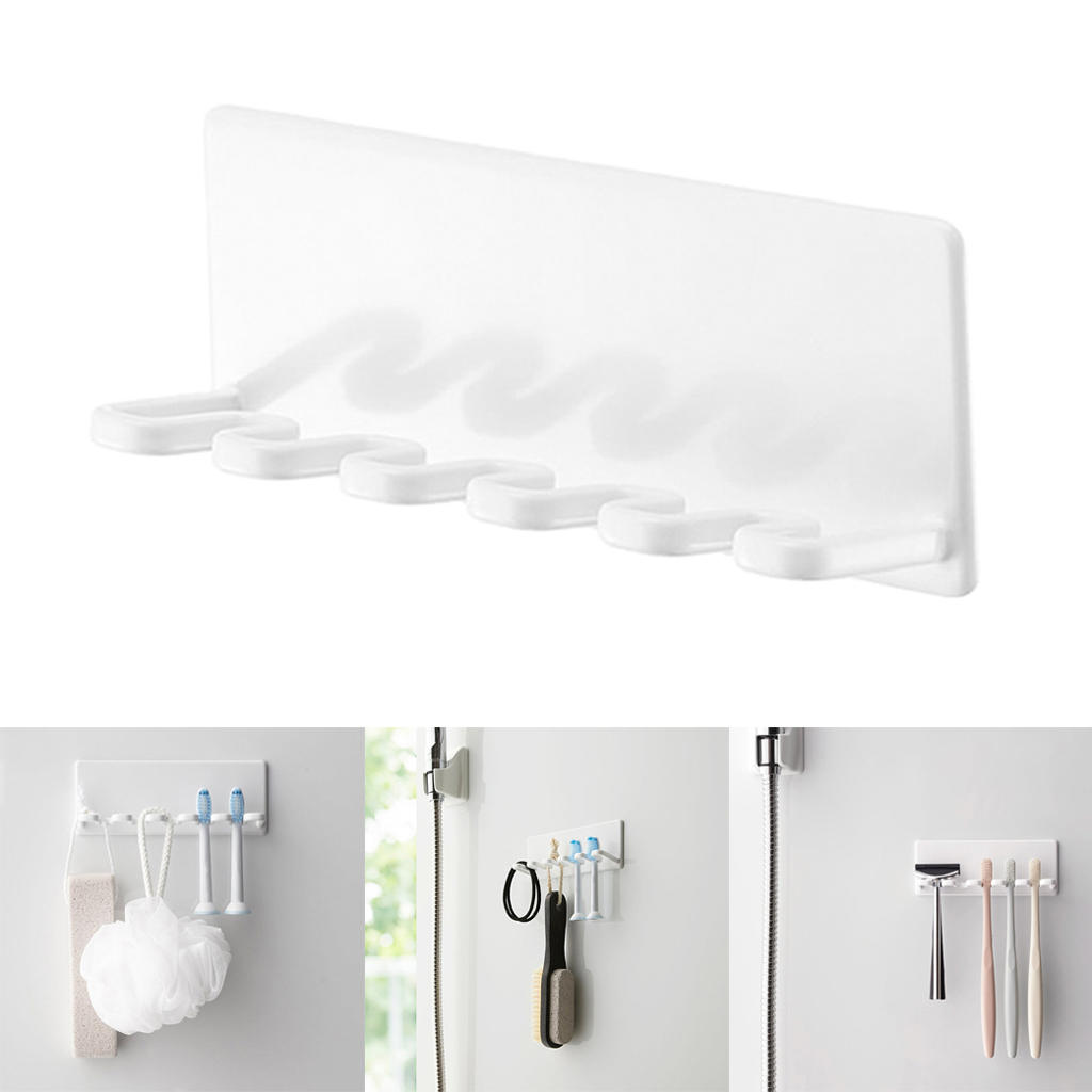 Fashion Home Bathroom Toothbrush Holder Rack Wall Mount Self Adhesive  Stand Toothbrush Holder