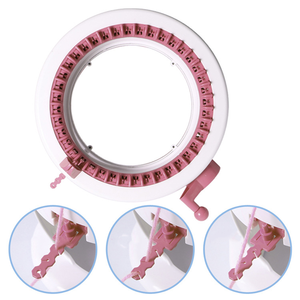 Large Hand Rotating Loom Knitting Machine Weaver Scarf Socks Hat 40 Needles