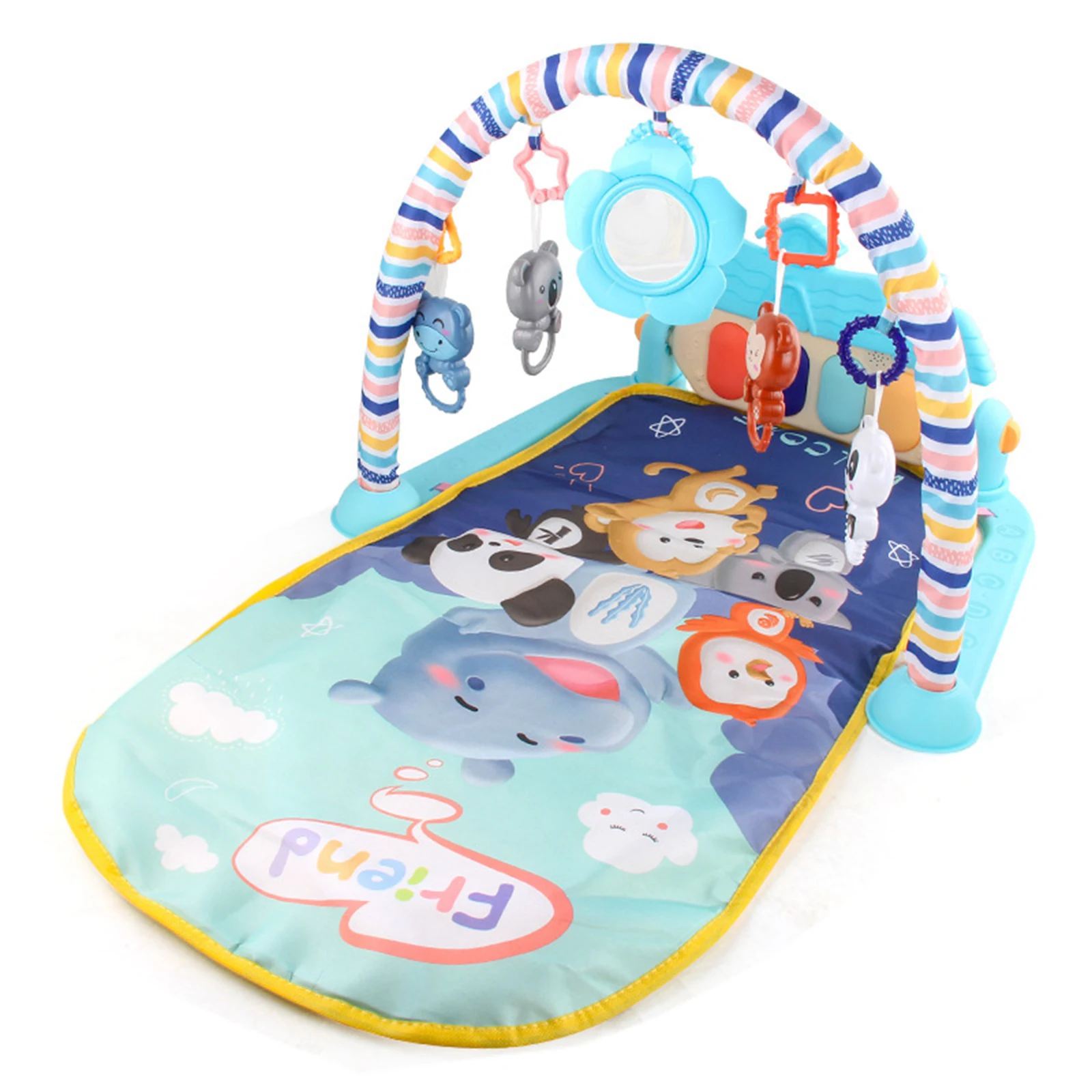 Baby Gym Puzzles Mat Educational Rack Toys Baby Music Play Mat with Piano Keyboard Infant Fitness Carpet Gift for Kids