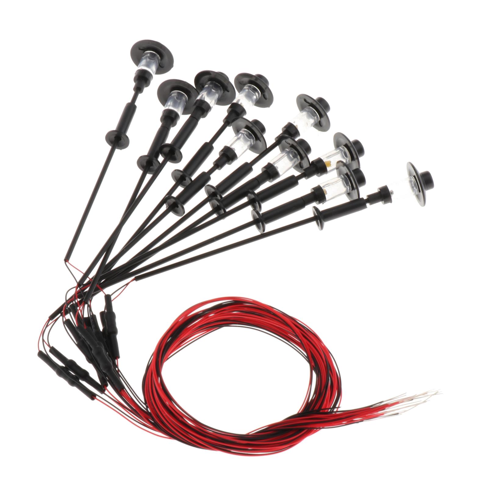 10 Model Railway Street Lamp Warm White Lights HO TT N Scale Led 1: 100