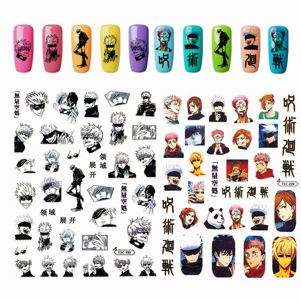 Best of TSC-190 TSC-330 Hot Blooded Cartoon Characters Spy Curse Spell Tokyo 3D Back Glue Nail Decal Nail Sticker Nail Art Nail Ornament Reviews & Tips