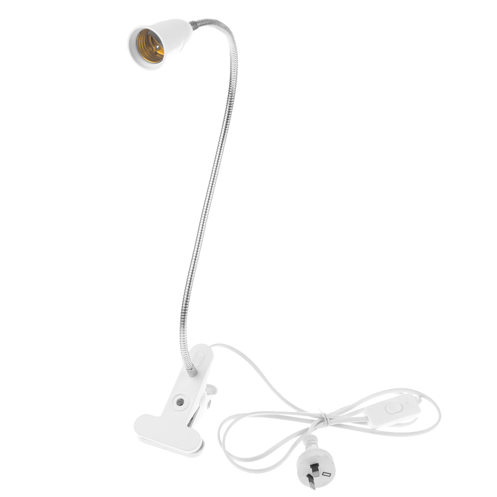 E27 Flexiable Light Holder Socket Simple Switch Design Clip Lamp with Touch Control AU Plug