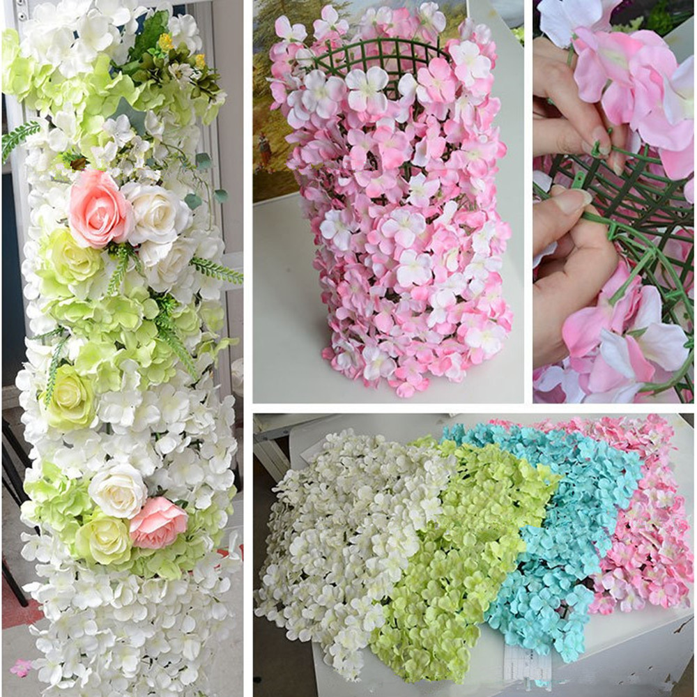 Fake Flower Wall Plastic Panels for DIY Decor Home TV Background 22x22cm