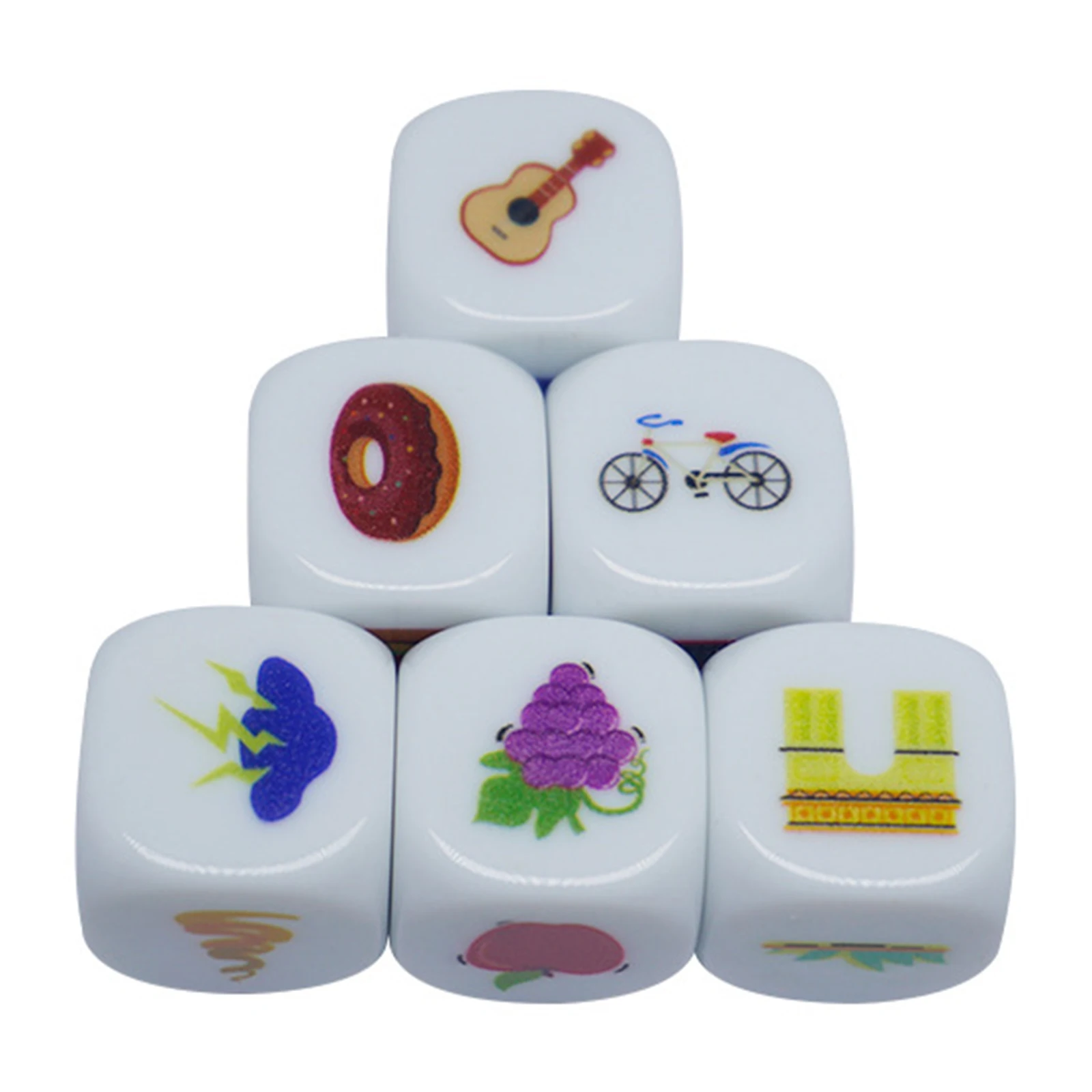 9pcs Acrylic Story Cubes Sets Story Telling Puzzle Game Educational Toys