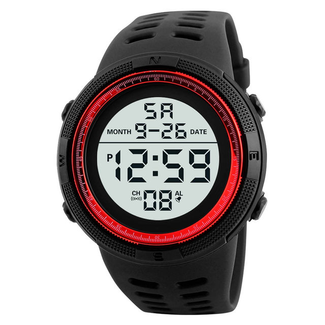 Marca SANDA, relojes para hombre, podómetro deportivo, calorías, 50M, reloj  Digital LED resistente al agua, reloj de pulsera militar, reloj Masculino  2145