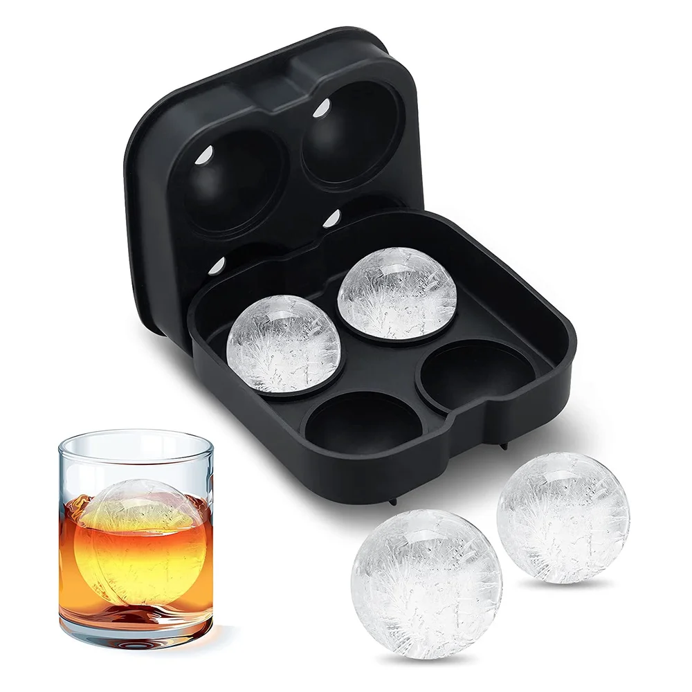 Round Ice Ball Maker Sphere Tray Silicone Mold Mould Cube for Cocktails Whiskey 