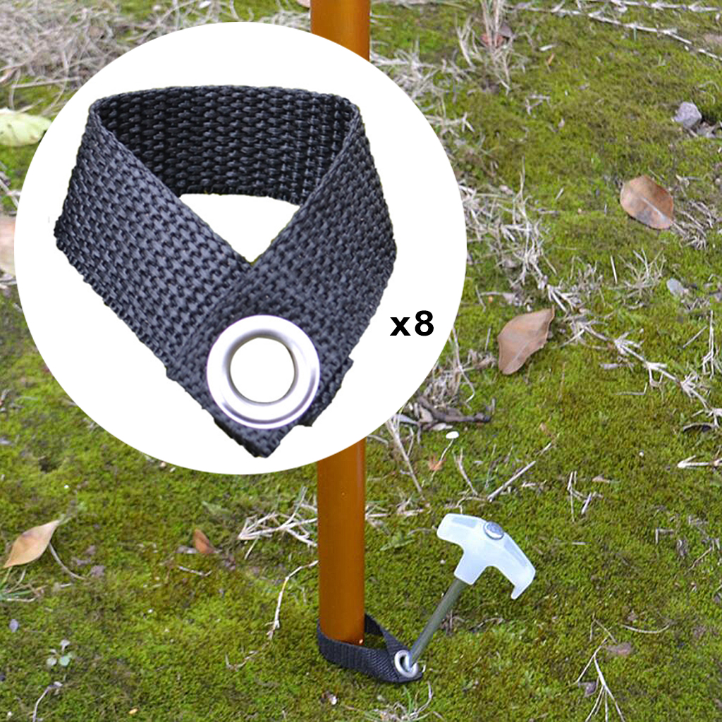 Set of 8 Canopy Rod Fixed Buckle Camping Tent Nail Fixing Buckles Canopy Pole Holder Outdoor Fishing Canopy Pole Fixing Buckle