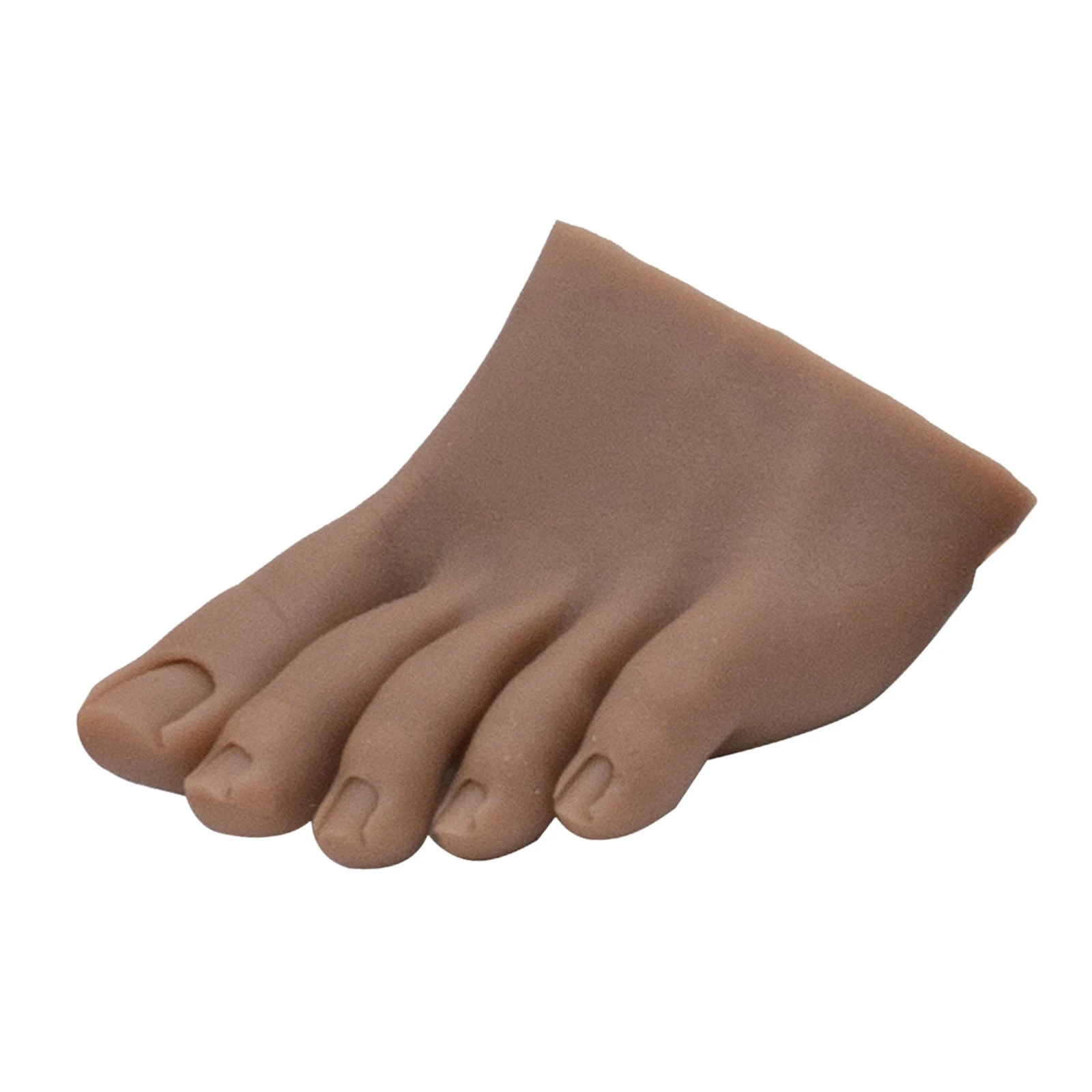 Nail Practice Foot Mannequin with Fake Toes for Pedicure Training Nail Display Silicone Nail Trainning Foot Fake Model Flexible