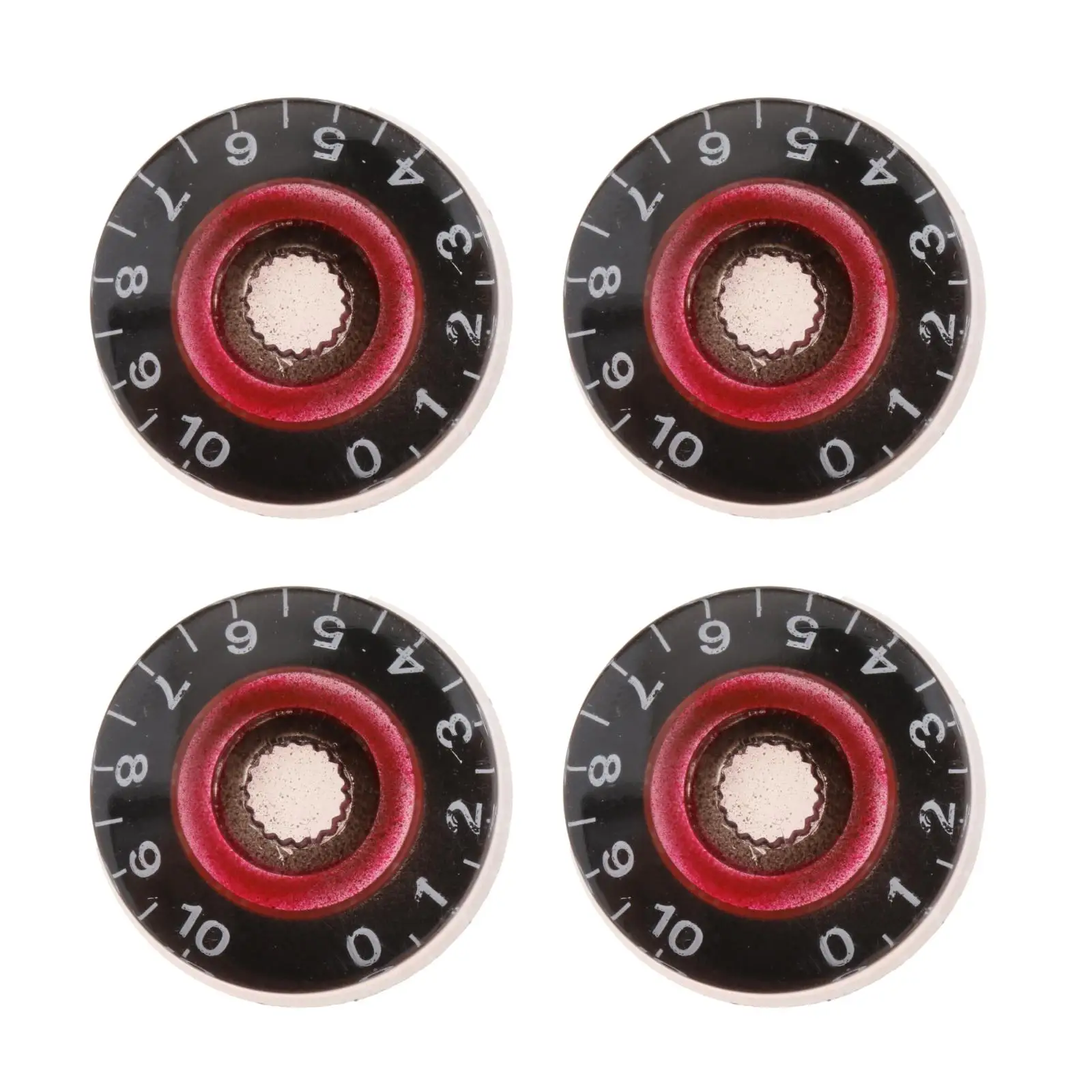 4PCS Electric Guitar Tone and Volume Control Knobs Guitars Replacement Numbers Potentiometer Knobs