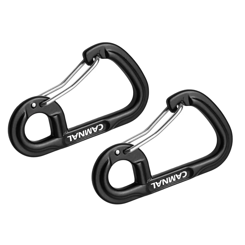 MagiDeal Keychain Carabiner Clip 2Pcs Wiregate Carabiner Keychain for Hammock, Camping, Backpacking, Dog Leash