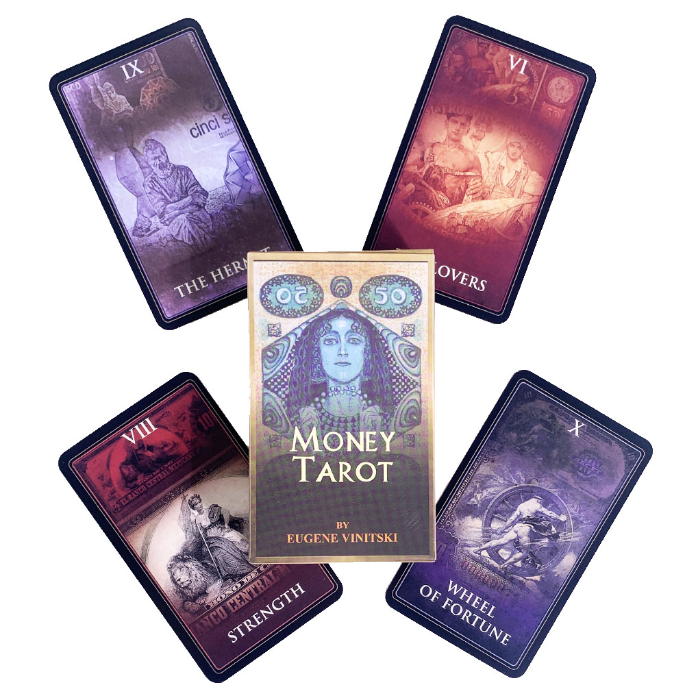Money Tarot By Eugene Vinitski Tarot Cards Adult Games for Party Witch Stuff Occult Divination Art Nouveau Otsuge Uranainandesu