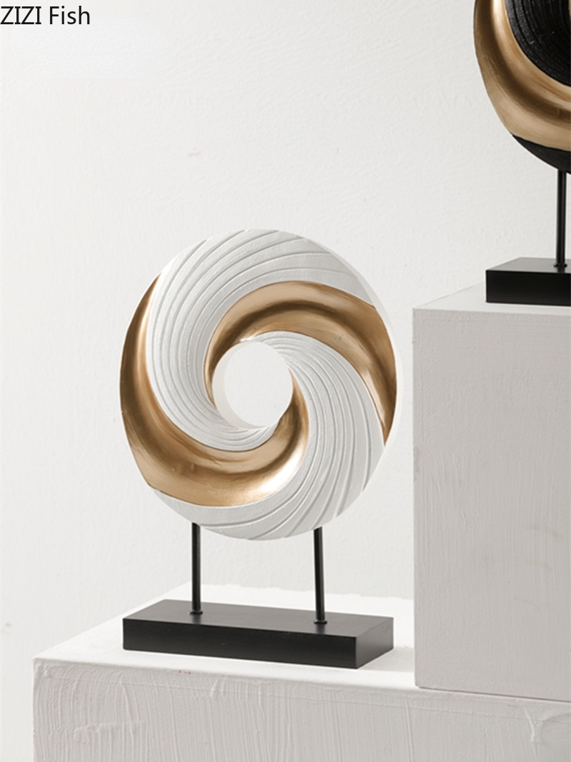 Figura abstrata de ouro ornamentos circular oco