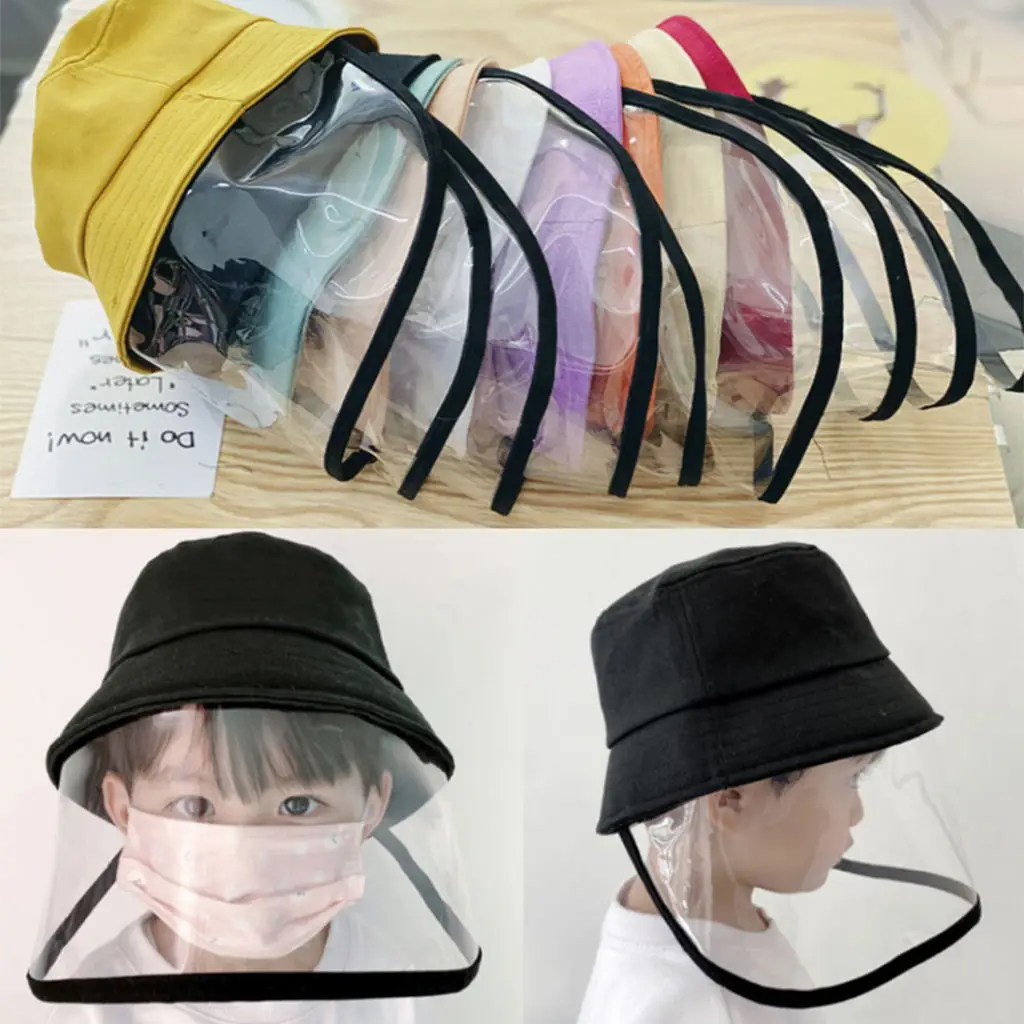 Baby Kids Anti-spitting Protective Hat Hat Children Solid Dustproof Cover Baby  Summer Hat Cover Outdoor Safety Fishing 