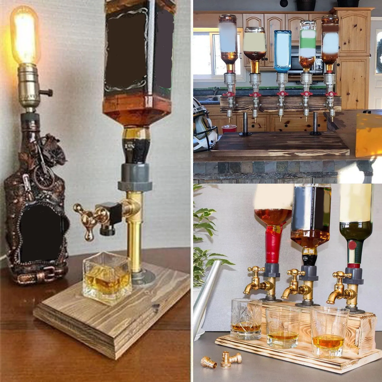 Details about   Liquor Alcohol Whiskey wood Dispenser-Father's Day New 