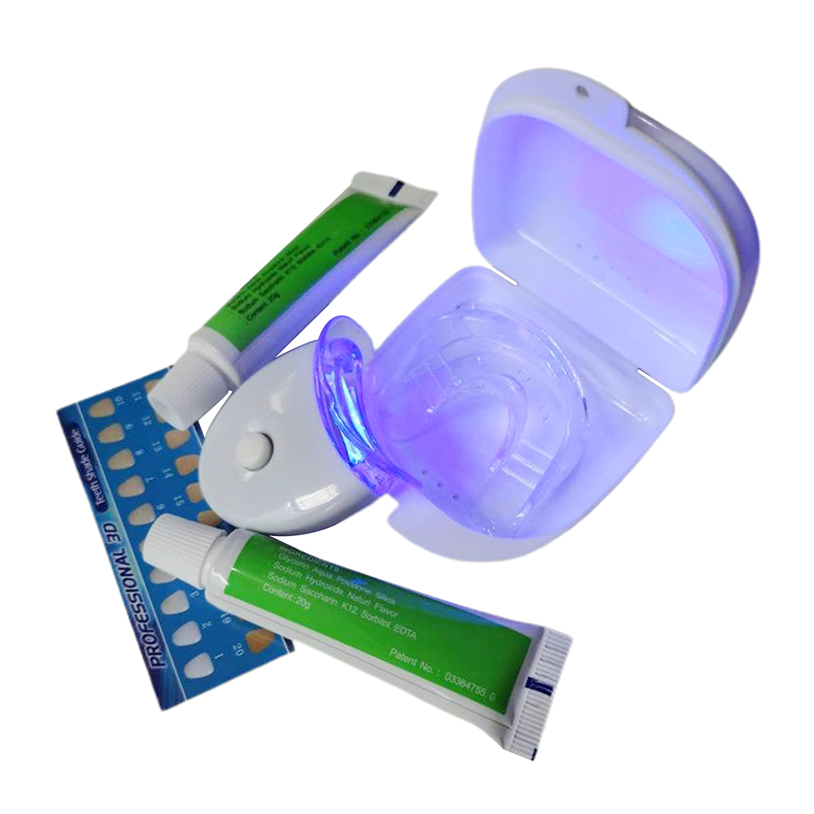 Professional Teeth Whitening Kit with Cold LED Whitening Gel Storage Box