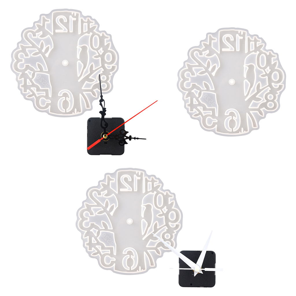 Silicone Clock Decor Mold, DIY Set Create Art Epoxy Resin Casting, Living Room Molds Home/ Wall Hanging Decorative