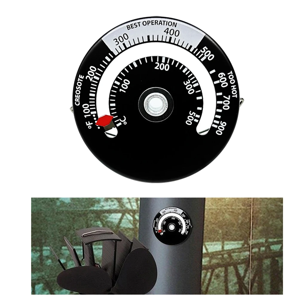 Magnetic Stove Thermometer Oven Temperature Meter for Wood Burning Stoves Gas Stoves Pellet Stove Stoves for BBQ Grill Chimney