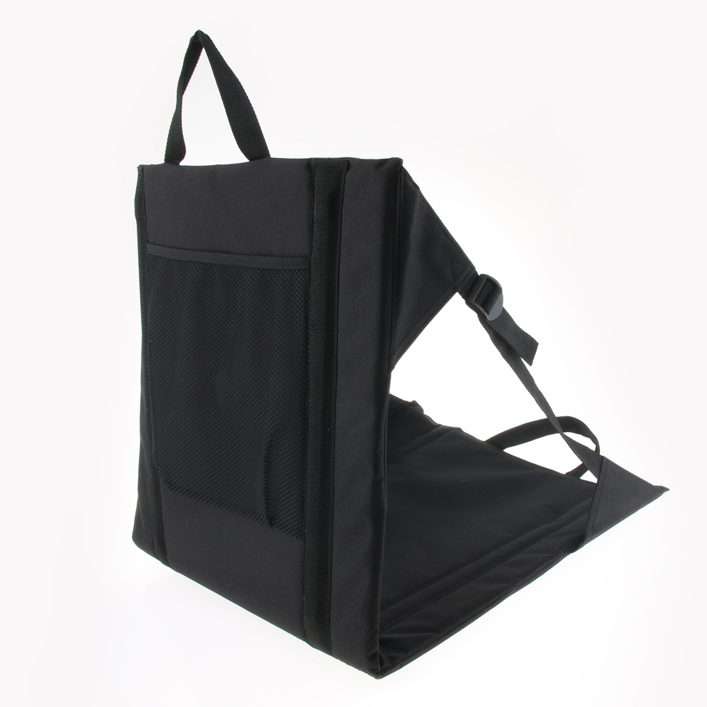 Portable Oxford Stadium Seat Chair Bleacher Cushion with Padded Back Support