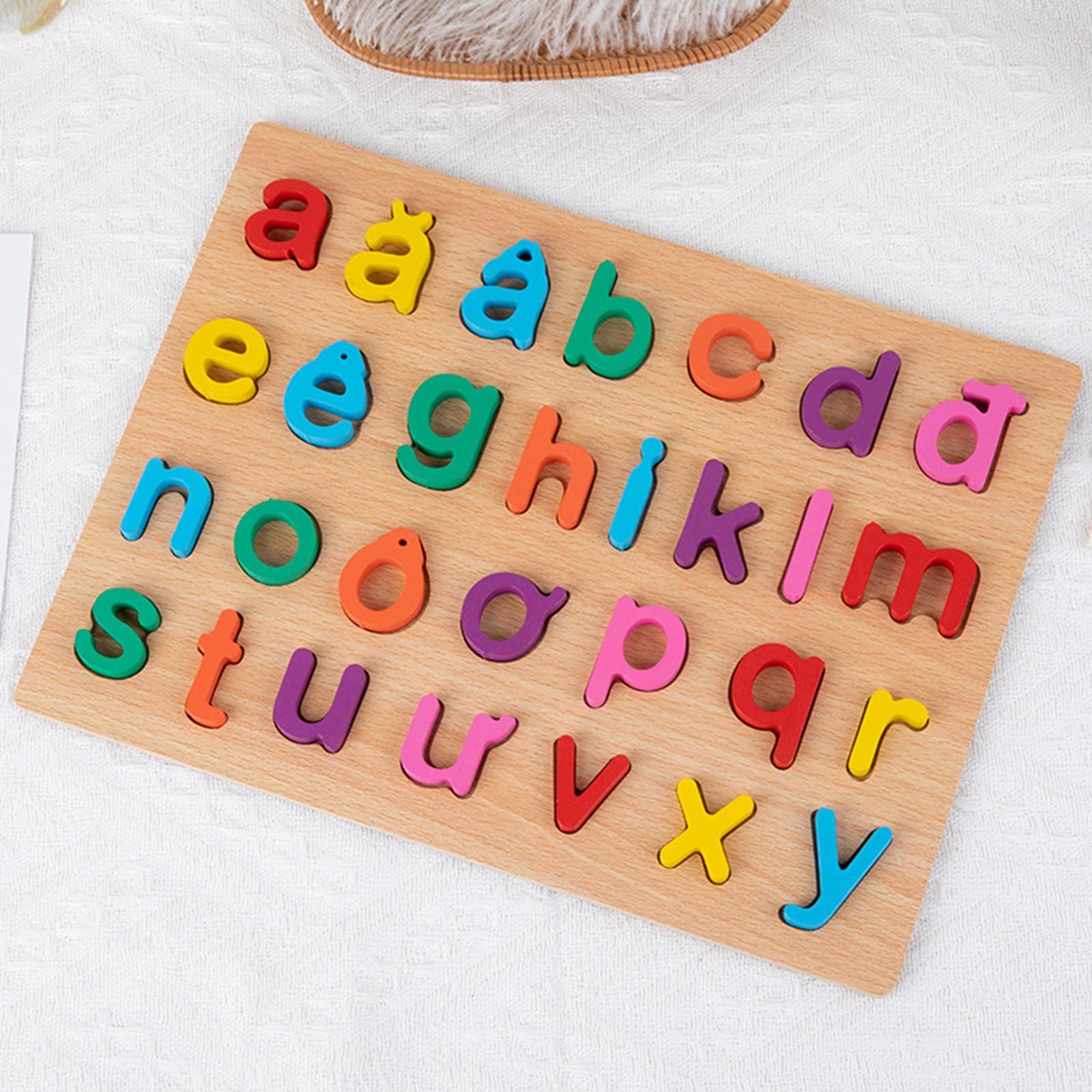 Wood Puzzle Vietnamese Alphabet Cognitive 3D Puzzle Learning Toys Activity Toy for Home Party Preschool Age 4-6 Boys Girls Toys