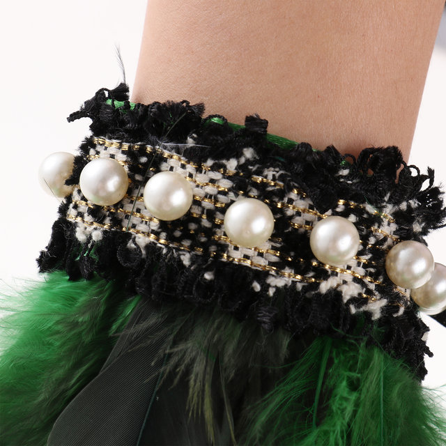  Puños de plumas, 1 par de pulseras de plumas vintage, pulseras  de encaje de plumas para mujer, disfraz de Halloween, fiesta de cosplay :  Ropa, Zapatos y Joyería