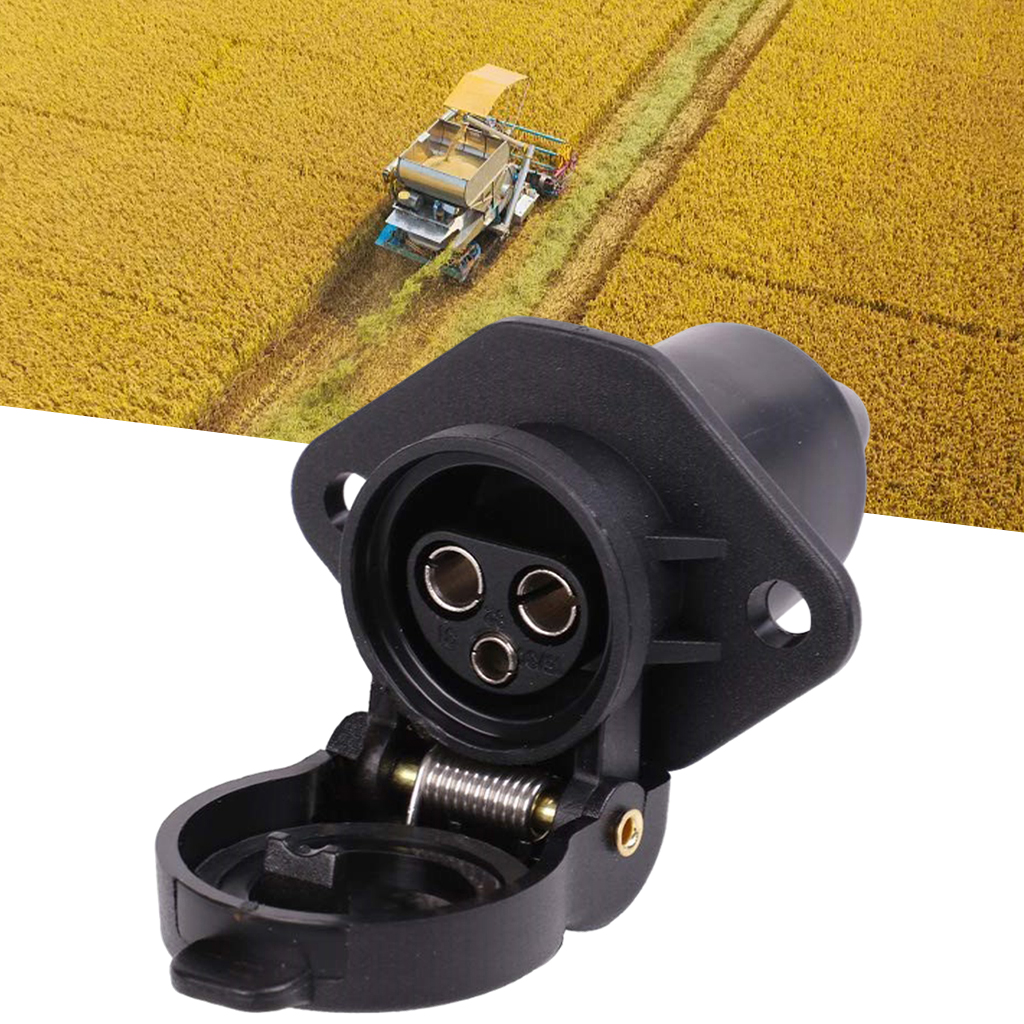 12V Plug Socket Trailer Connector Car Auto Waterproof for Agricultural Machinery Truck Tractor Accessories Replace