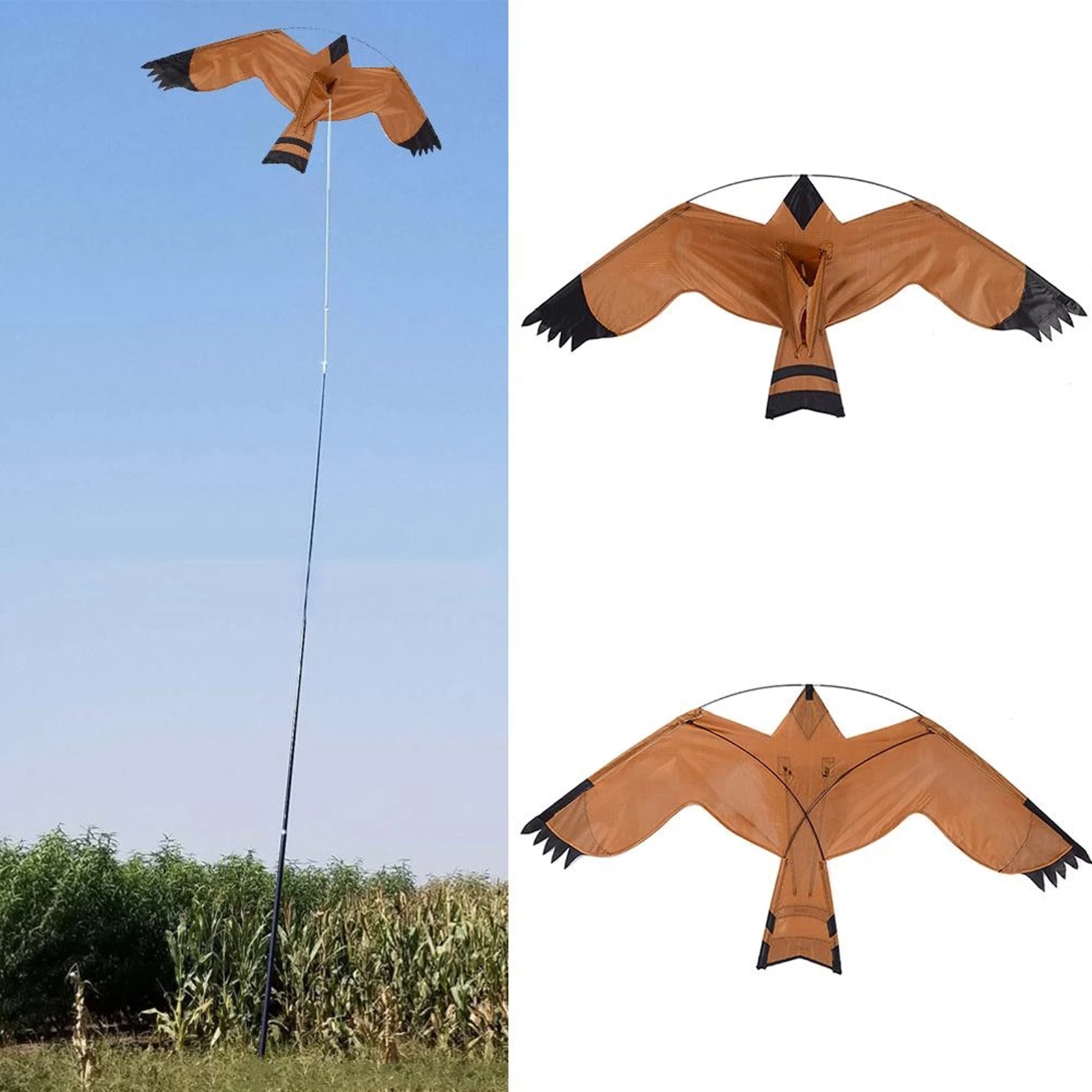 Lifelike Bird Repellent Eagle Flying Kite Scarer Pigeon Insect Pest Control Tool for Scarecrow Garden Protector Guard