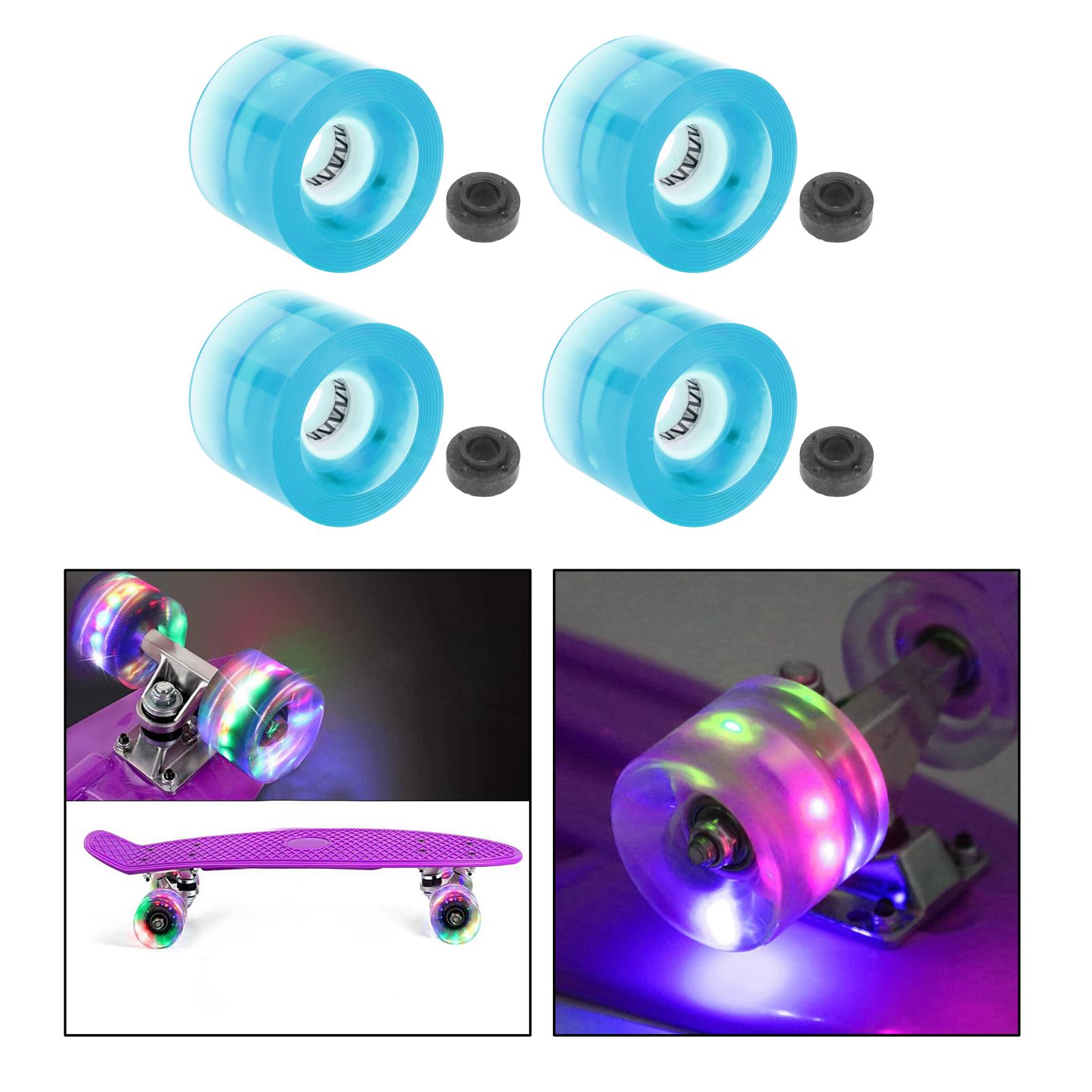 4PCS Skateboard Luminous Light up Wheels 60 * 45mm Longboard Skate Glow in the