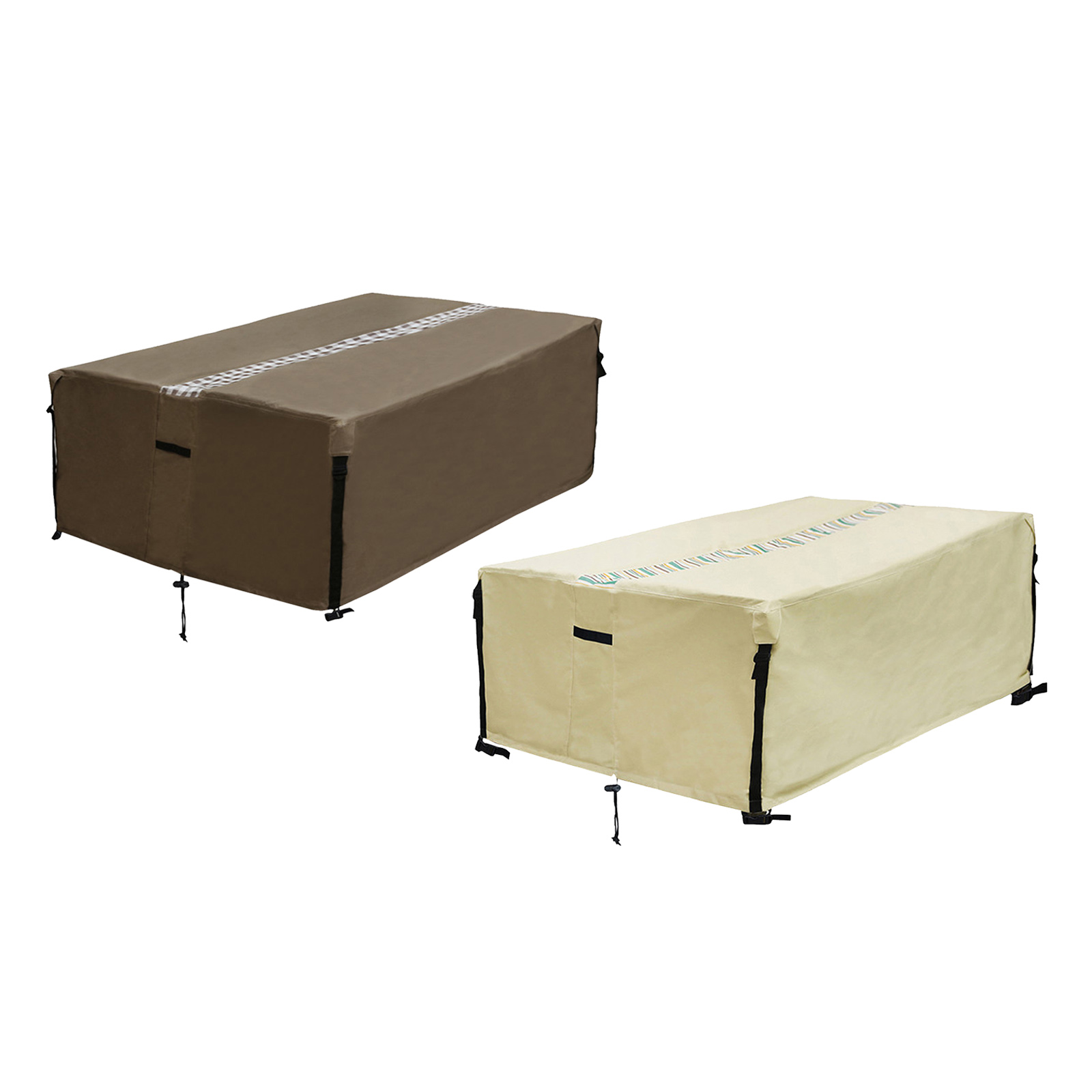 600D Oxford Fabric Patio/Outdoor Dining Square Table Chairs Cover Windproof Outdoor Furniture Cover