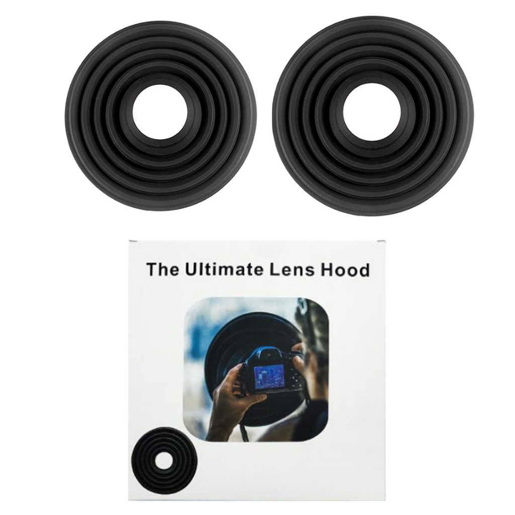 Collapsible Camera Lens Cover Hood Silicone Anti-Reflective Photographer Tools