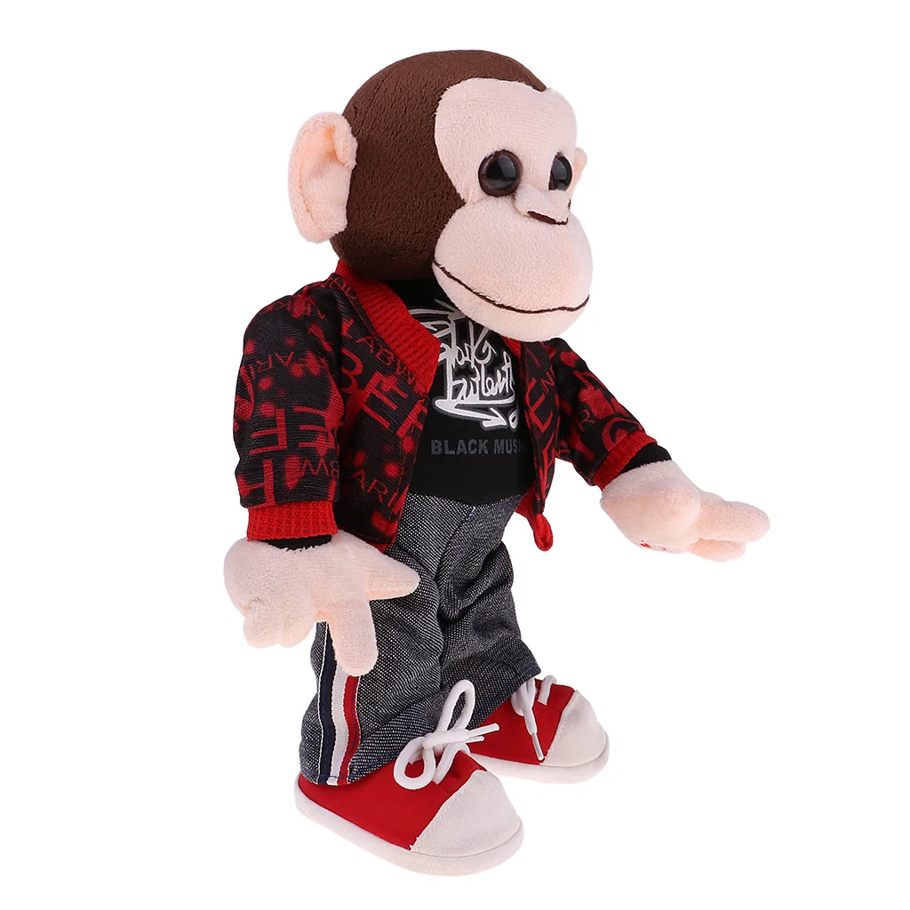 Realistic Soft Stuffed Monkey Dancing Toy Electronic Monkey Doll Kids