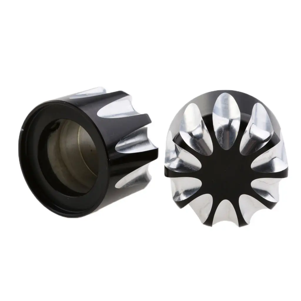 Black CNC Aluminum Front Axle Cover  Nut Kit for Harley  XL883