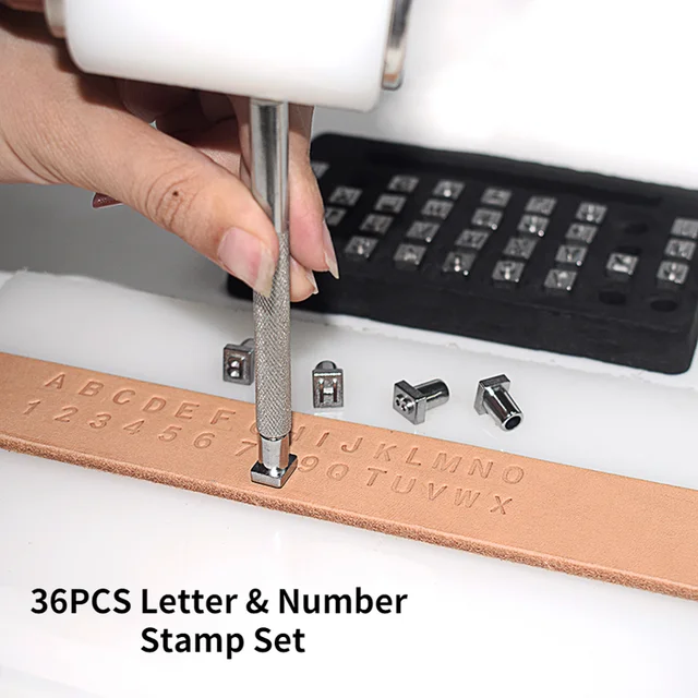 3 Pcs Leather Stamping Capital Lowercase Alphabet Numbers Stamp Set 
