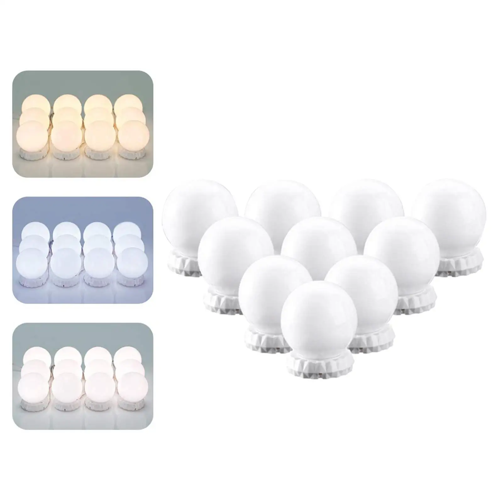 Vanity Mirror Lights Kit with 10 Globe Dimmable Bulbs for Dressing Room Mirror Lights10 LED Dimmable Light Bulbs USB