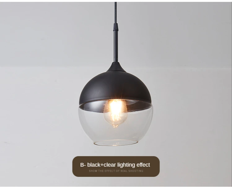 H64074968827e4525be86cea6632240c6m Nordic Pendant Lamp Modern Glass Hanging LED Light Fixtures for Restaurant Living Bedroom Indoor Decoration Luminaire Suspension