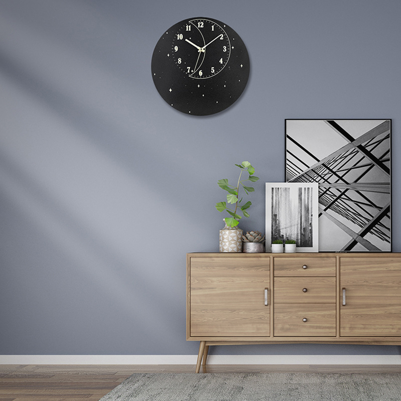 Modern Silent Luminous Wall Clock Excellent Decorative Bathroom Office
