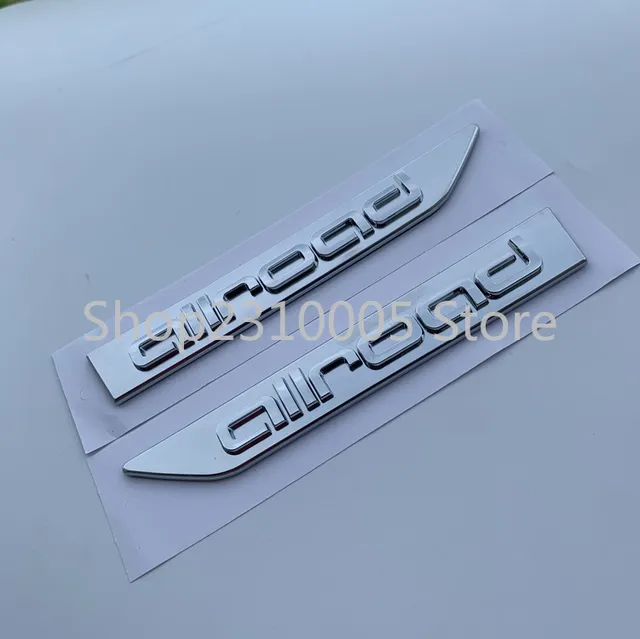 Für Audi A4 A6 Allroad Wagon ABS Buchstaben Emblem Vorne Hinten Ringe  Abzeichen Auto Styling Kühlergrill Stamm Fender Logo Aufkleber schwarz  Chrom - AliExpress