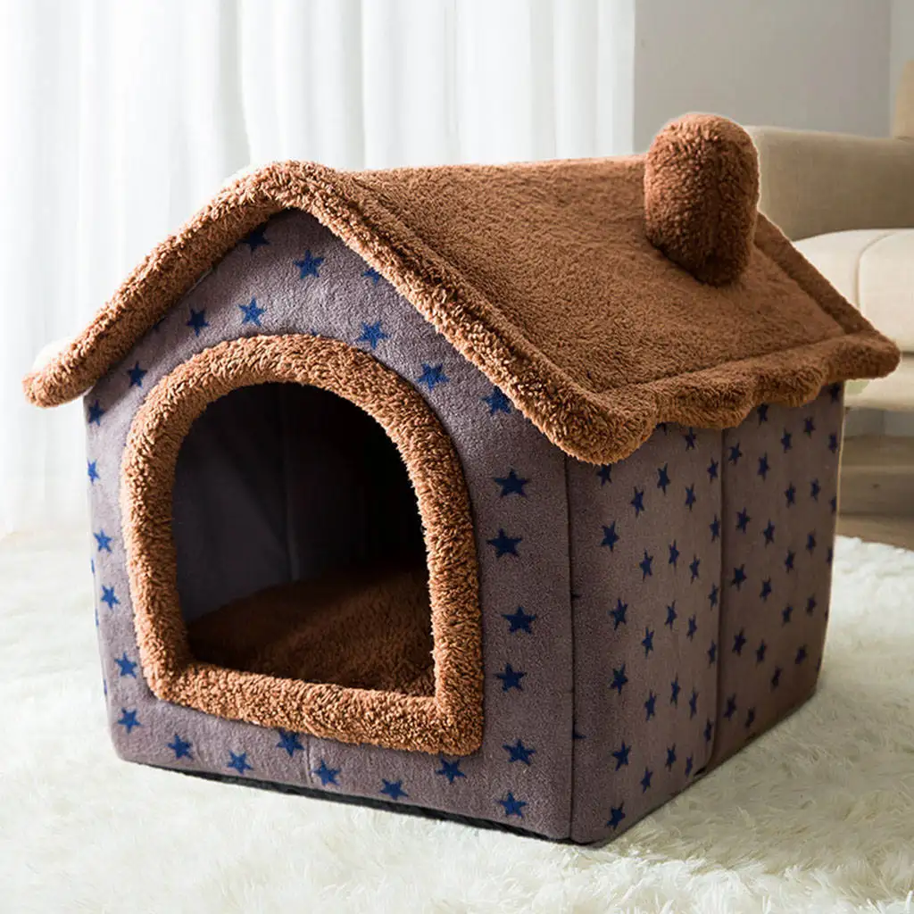 Pet Bed for Cats, Puppy and Small Dogs ? Waterproof Soft Cat Cave and Dog House Sleeping Bed Kitten Cave