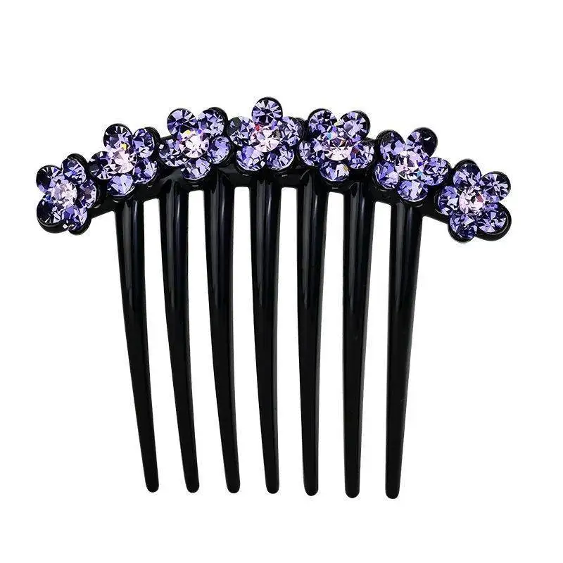 Delysia King   Adult temperament Rhinestone Hair Comb fashion versatile seven tooth comb dish hair insert accessories
