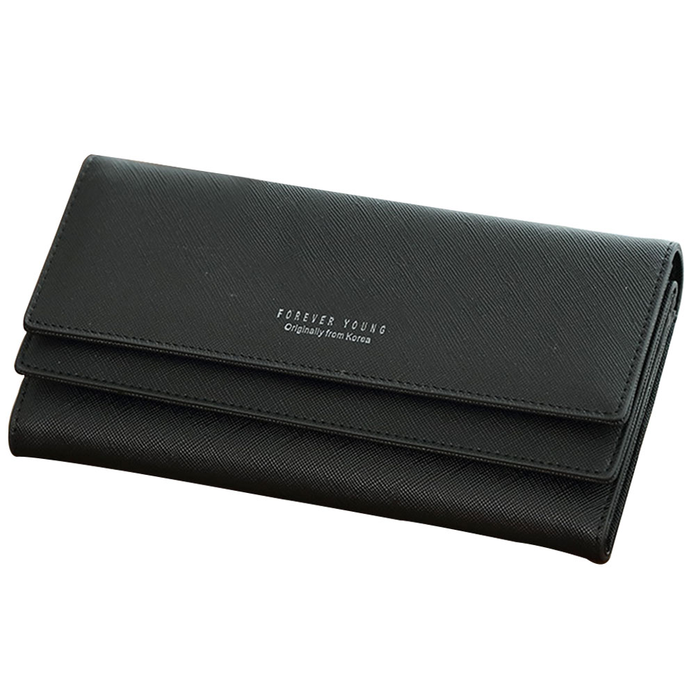 Grande capacidade tri-fold coin pocket multifunction múltipla